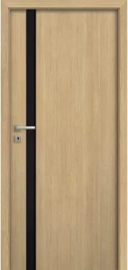 Drzwi POL-SKONE ESTATO LUX A01 czarna szyba