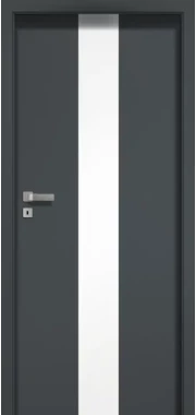 Drzwi wewnętrzne POL-SKONE CREATO A02 szyba laminowana biały mat