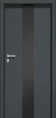 Drzwi wewnętrzne POL-SKONE CREATO A02 szyba laminowana czarna