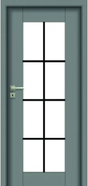 Drzwi wewnętrzne POL-SKONE SEDO W1S8 czarne szprosy